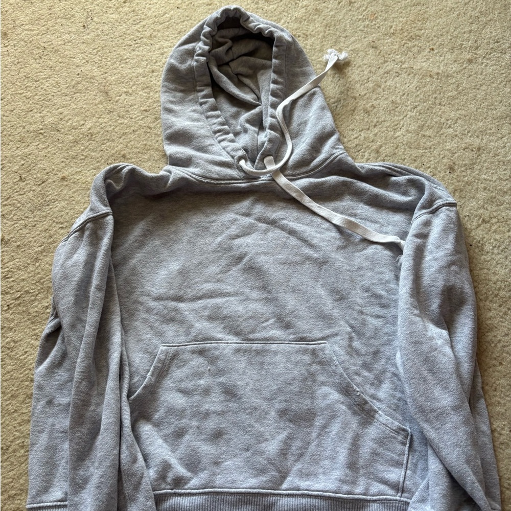Aerie Light Gray Hoodie Sweater